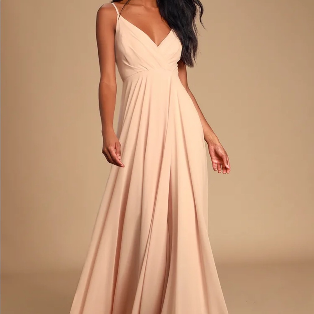 Lulus blush all about love dress